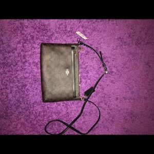Authentic Coach Crossbody Purse - Brown/Black